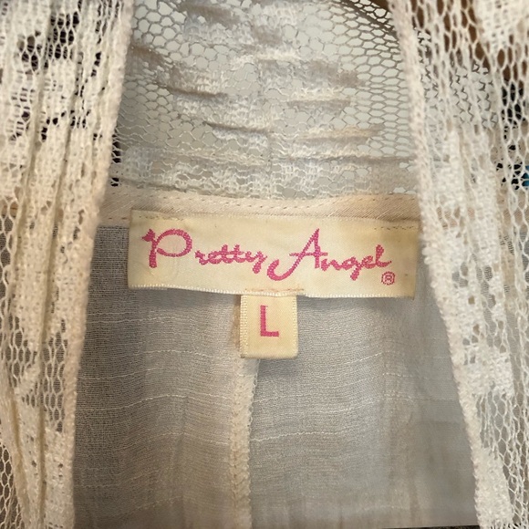 Pretty Angel Lace Accent Vest/Beach cover. - Picture 12 of 14